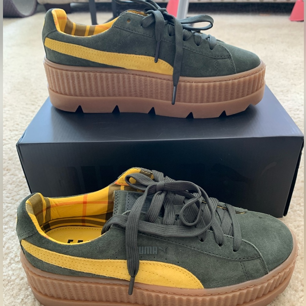 Fenty by Rihanna suede cleated creeper platform sneakers